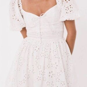For Love And Lemons White Eyelet Mini Dress